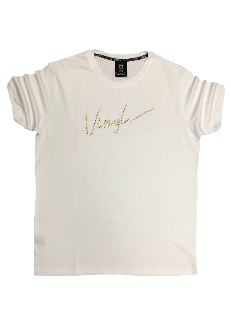 VINYL Μπλουζα με τρουξ λευκο - Gold Signature T-shirt