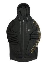 VINYL Ζακέτα με Τύπωμα Μαύρο - Full-zip hoodie with Logo Sleeves