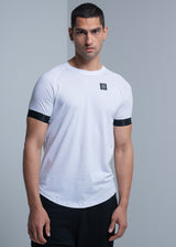 VINYL Μπλουζα με Λαστιχο Λευκη - Tape Cuff Sleeve T-Shirt