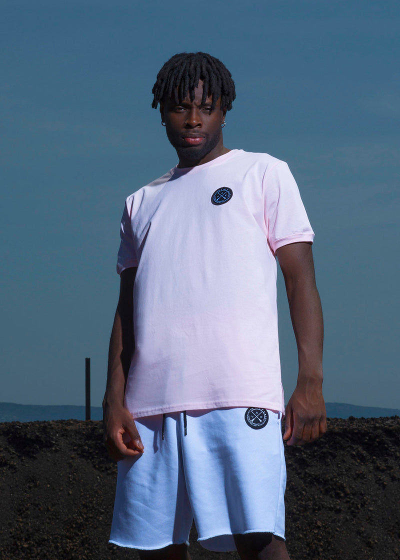 VINYL Μπλούζα κοντομάνικη μονόχρωμη ροζ - Basic t-shirt