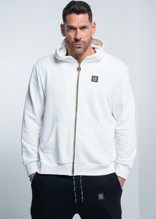 VINYL Ζακέτα Ανοιξιατικη Άσπρη - Full-zip hoodie