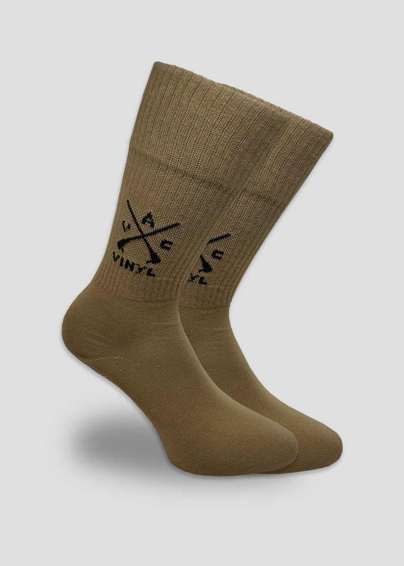 VINYL Κάλτσες με λογότυπο Μπεζ- Logo socks Beige