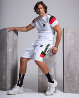 VINYL Βερμούδα μαύρη με ρίγα- Logo taped shorts with 2-stripes sides