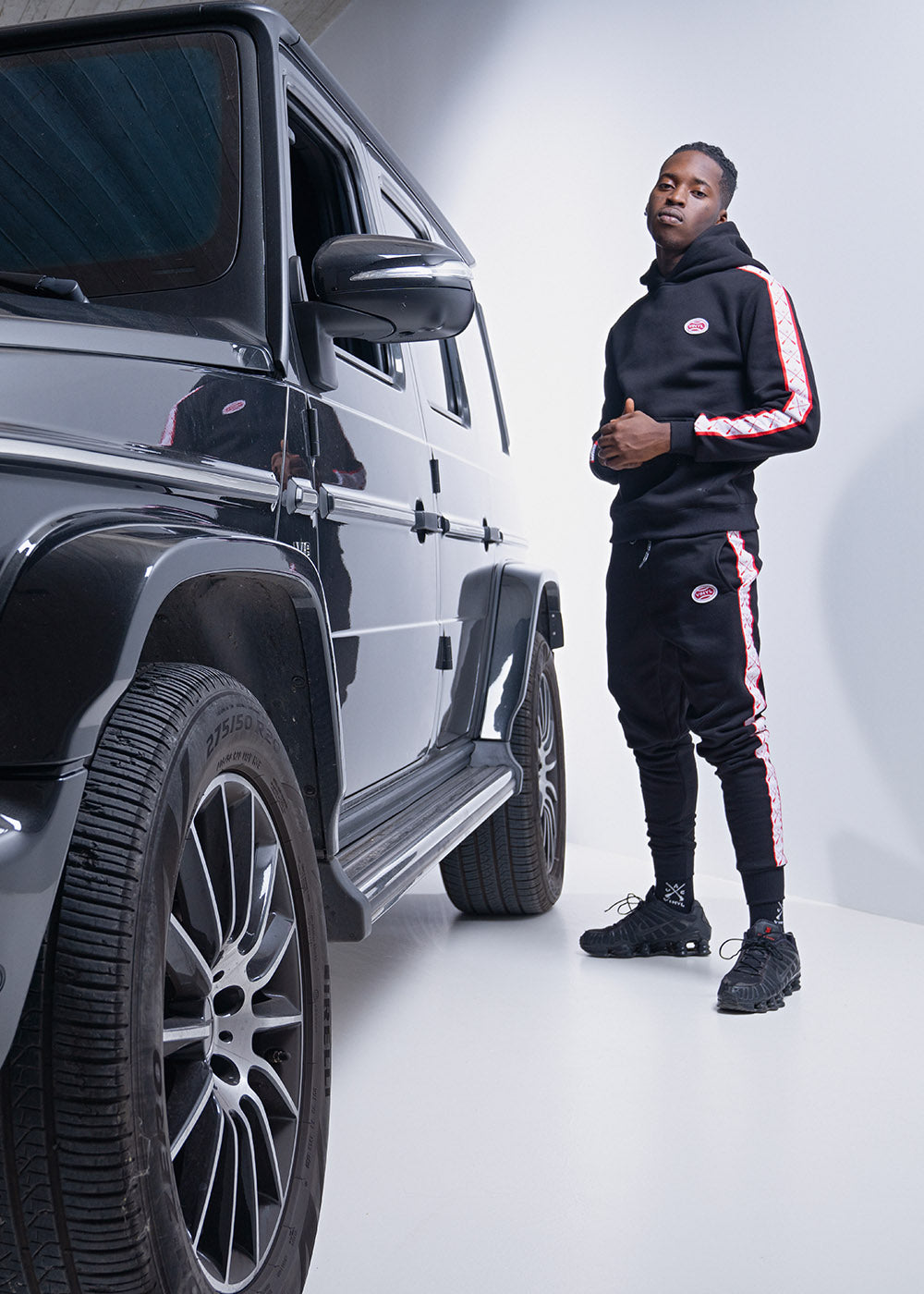 Vinyl φορμα με τρεσα μαυρη cotton regular fit ανδρικη