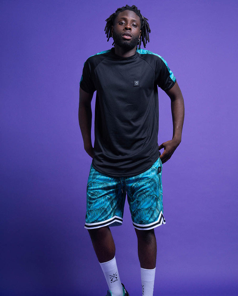 VINYL Βερμούδα με tropical print πράσινο - Tropical leaf shorts