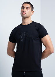 VINYL Μπλουζα με Τυπωμα Μαυρη - Big Logo T-Shirt