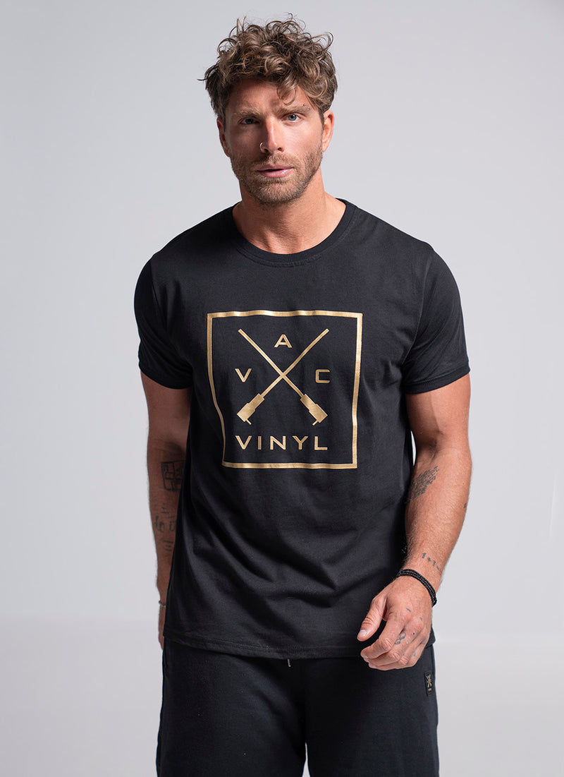 Vinyl μπλουζα με τυπωμα μαυρη - Box Logo T-shirt