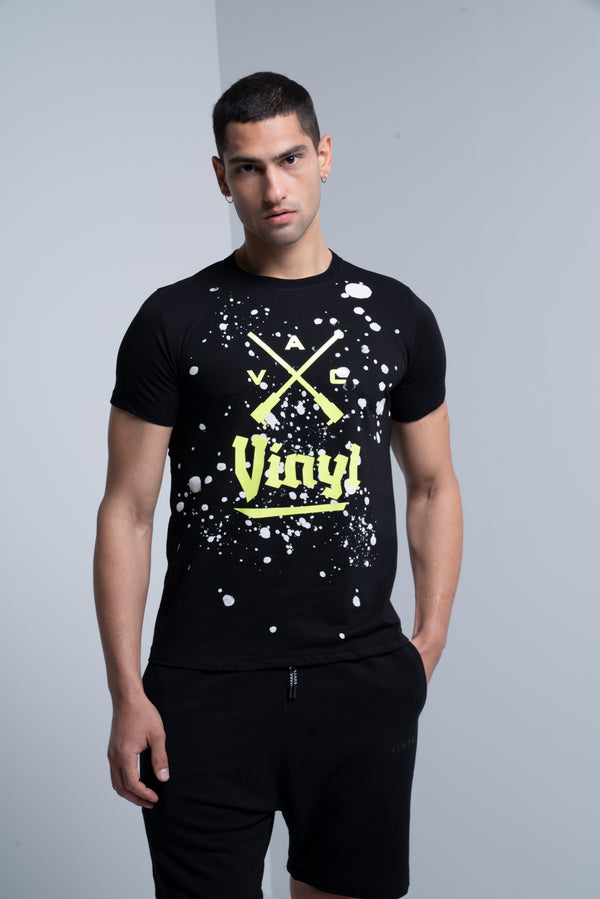 VINYL Μπλουζα με Τυπωμα Μαυρη - Big Logo T-shirt