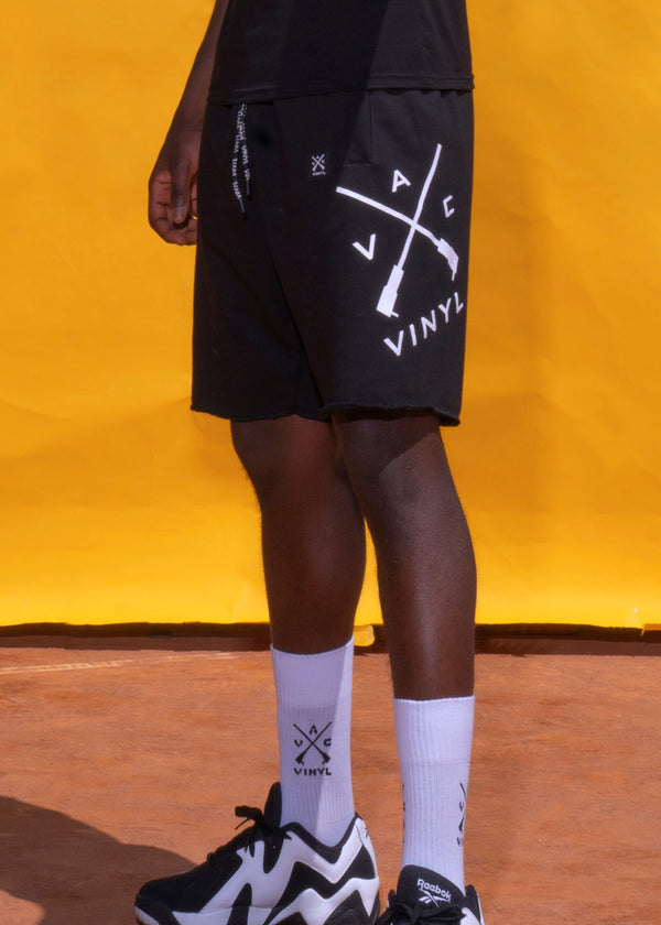 VINYL Βερμουδα με τυπωμα μαυρο - Cross Logo Shorts
