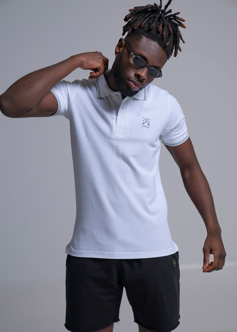 VINYL POLO ΜΠΛΟΥΖΑ ΛΕΥΚΗ COTTON REGULAR FIT ΑΝΔΡΙΚΗ
